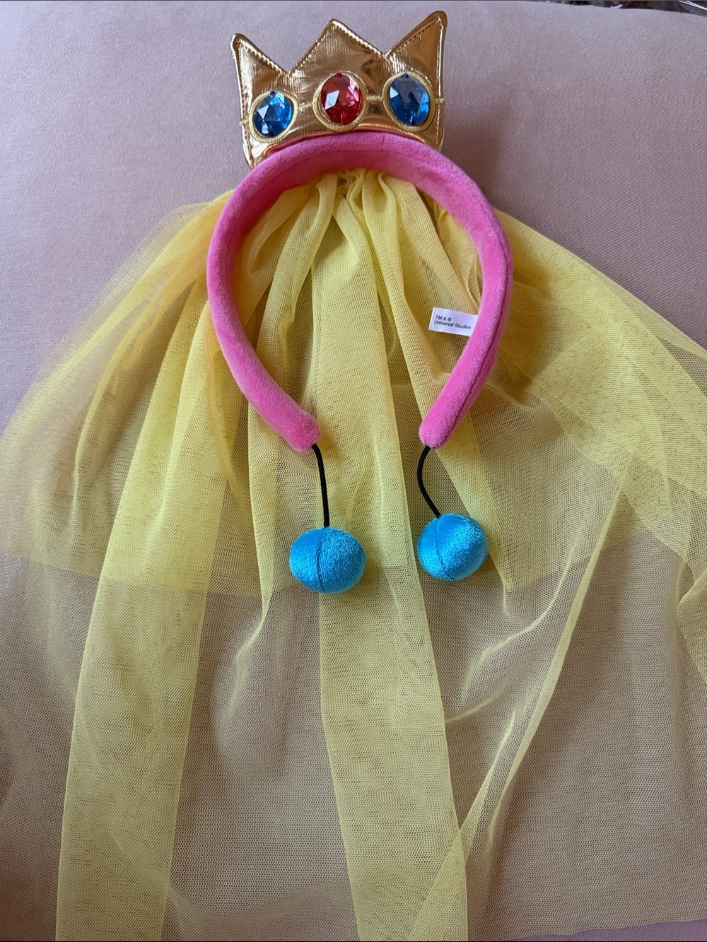 Universal Studios Japan Super Nintendo World Princess Peach Crown Veil Headband